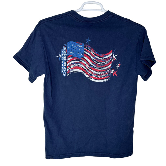 Vintage Hardcore Cowboy Shirt Mens Medium American Flag Rodeo Western Y2K USA - Picture 1 of 9